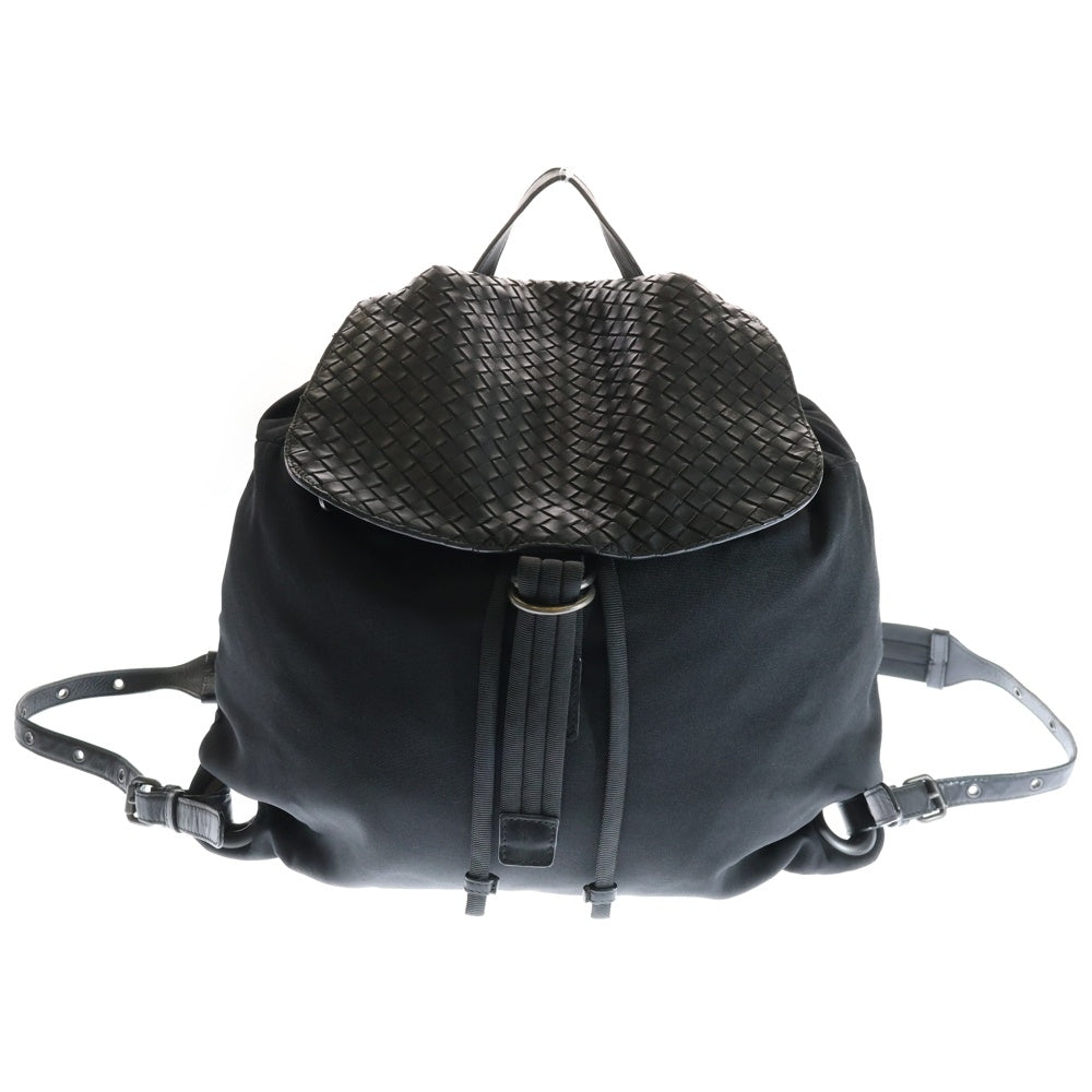BOTTEGA VENETA(ボッテガヴェネタ) イントレチャート ナイロン/レザー バックパック リュック ブラック