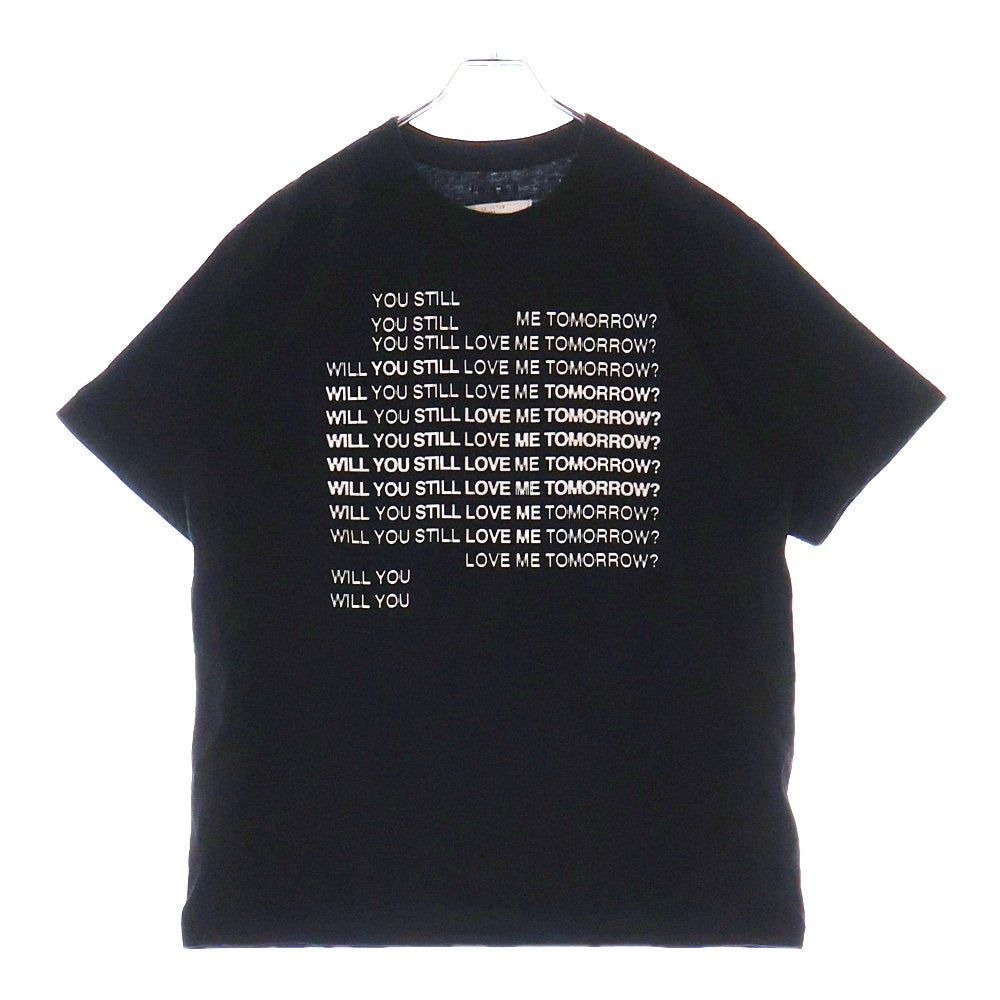 Sacai(サカイ) レタープリント 半袖クルーネックTシャツ ブラック 25-0975S
