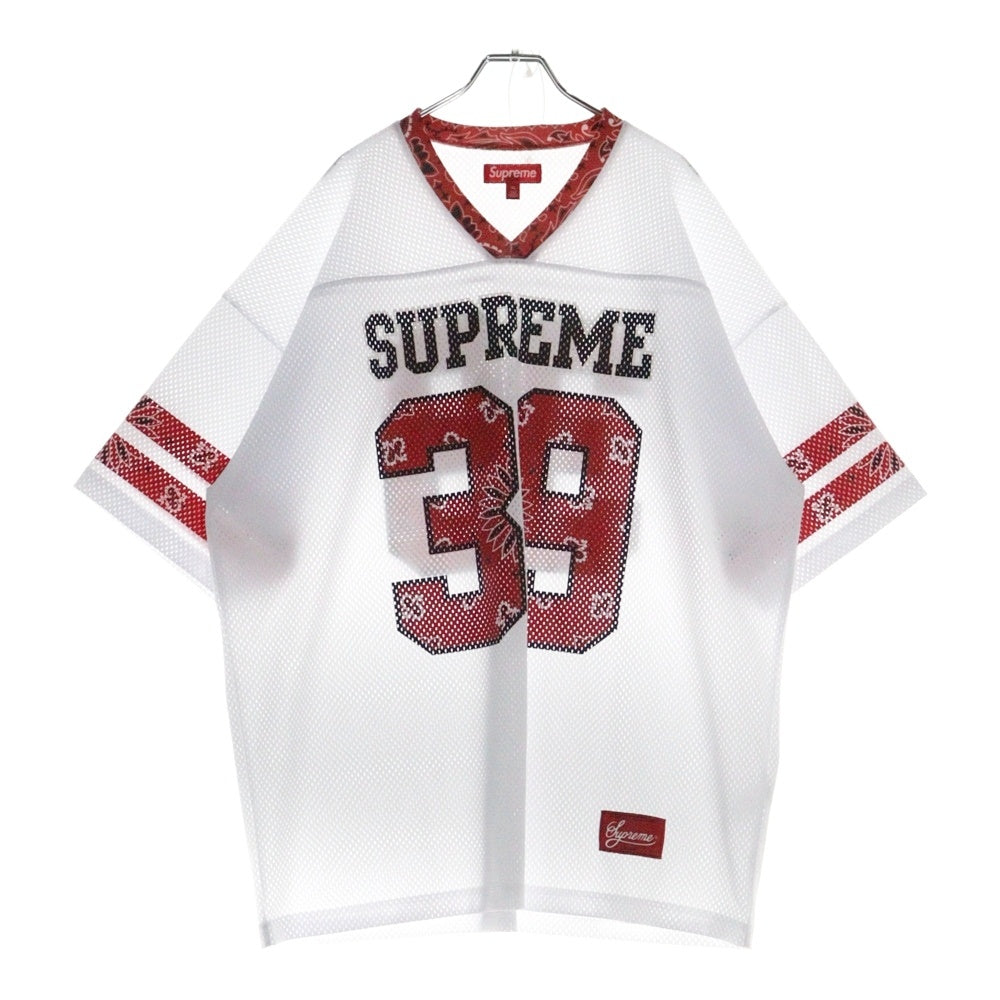 SUPREME(シュプリーム) 25SS Bandana Football Jersey バンダナ フットボール ジャージ ホワイト/レッド