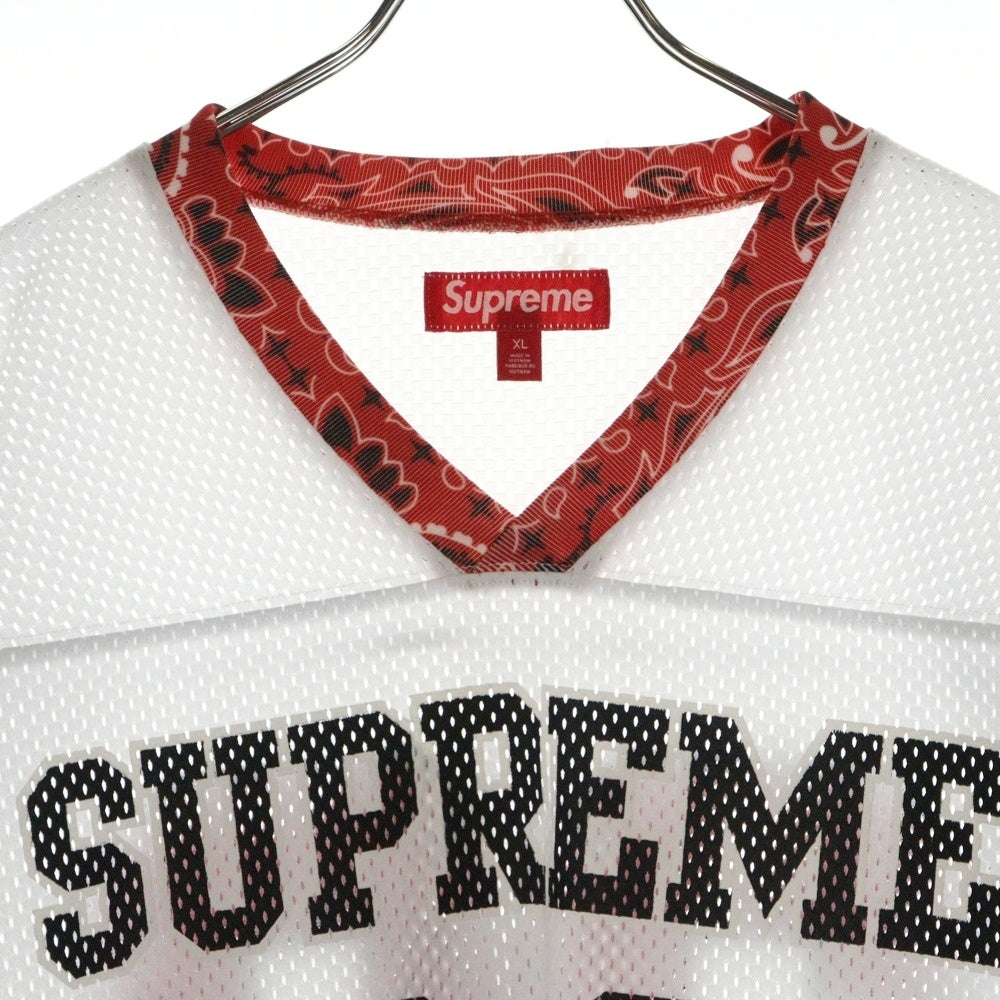 SUPREME(シュプリーム) 25SS Bandana Football Jersey バンダナ フットボール ジャージ ホワイト/レッド