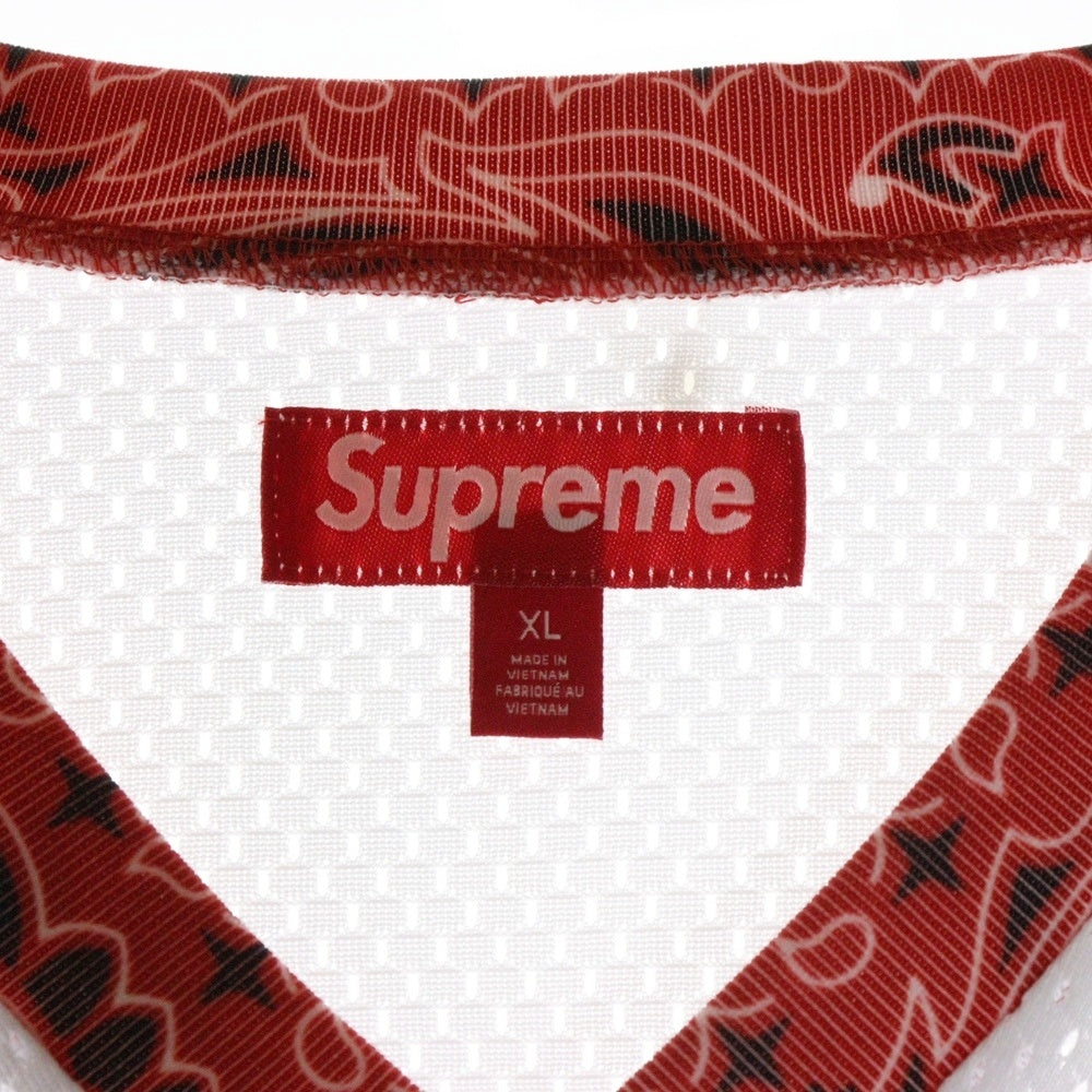 SUPREME(シュプリーム) 25SS Bandana Football Jersey バンダナ フットボール ジャージ ホワイト/レッド