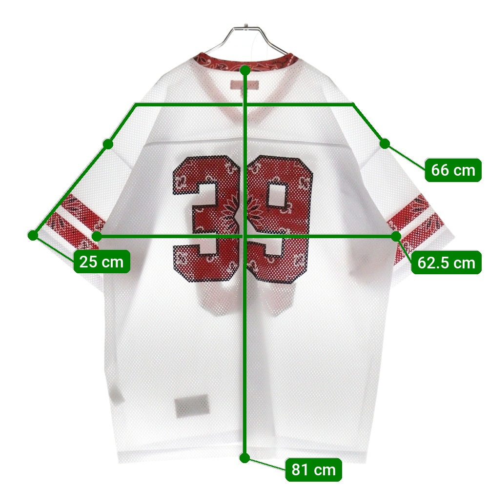 SUPREME(シュプリーム) 25SS Bandana Football Jersey バンダナ フットボール ジャージ ホワイト/レッド