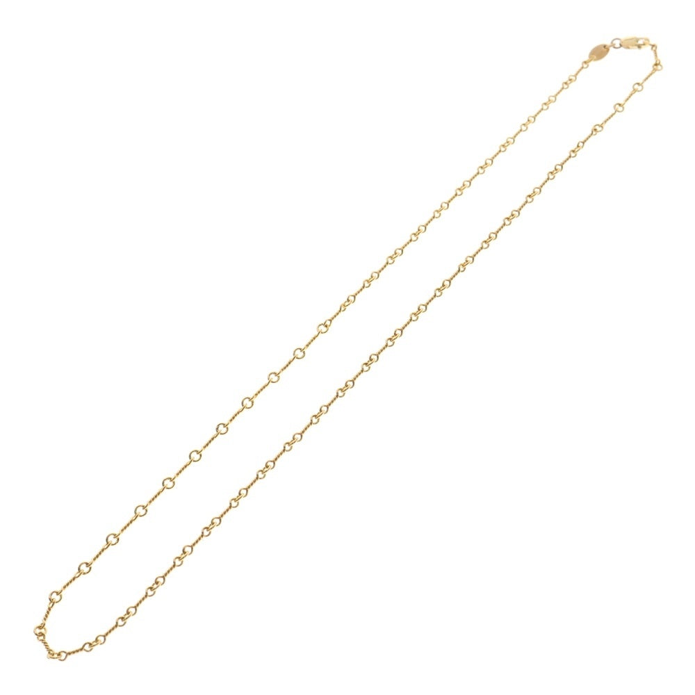 CHROME HEARTS(クロムハーツ) 22K NECKCHAIN T18 ツイストチェーンネックレス 18inch ゴールド BCA014