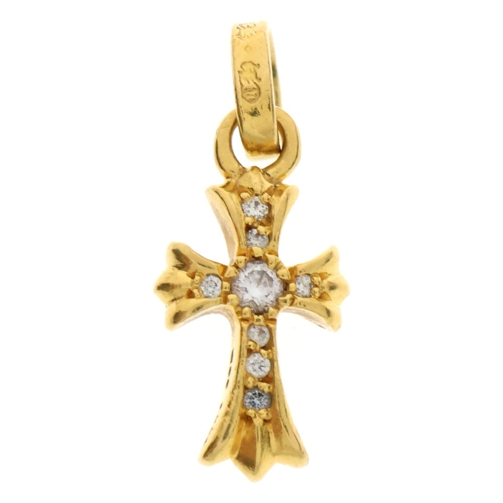 CHROME HEARTS(クロムハーツ) 22K CRS BBYFAT P/DIA ベイビーファットクロス PAVEダイヤ ペンダントトップ ゴールド BCA035
