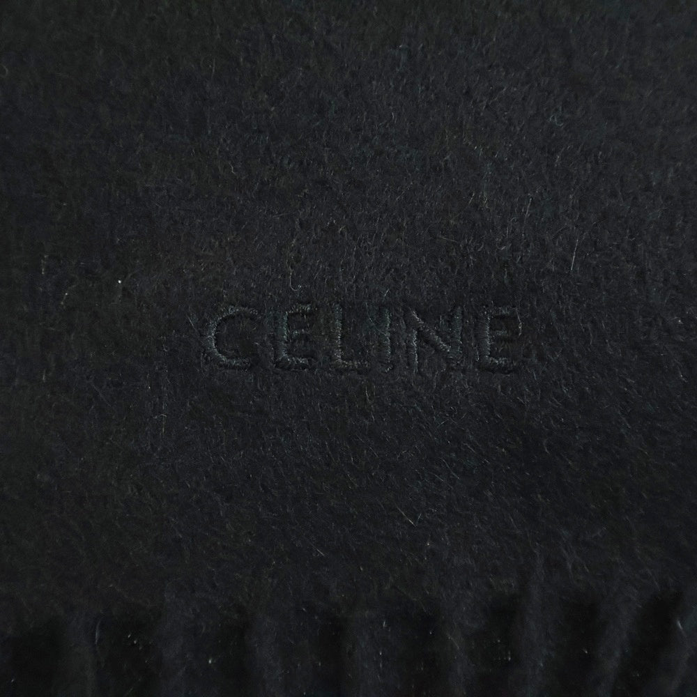 CELINE(セリーヌ) カシミヤスカーフ フリンジ マフラー ストール ブラック 2AWU519oM.38NO