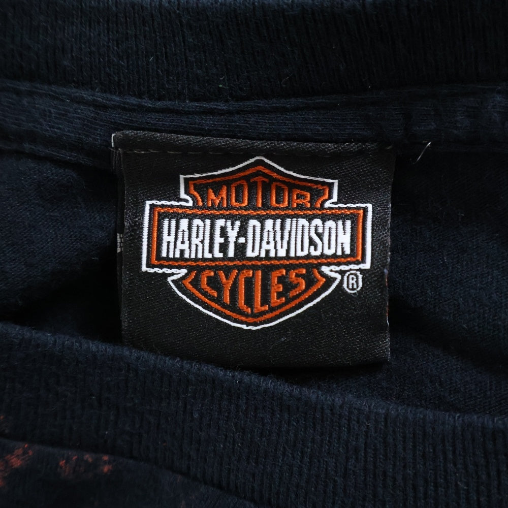 HARLEY DAVIDSON(ハーレーダビッドソン) 04s Harley Davidson Skull All Over Print Tee ハーレーダビッドソン スカル オールオーバープリント半袖Tシャツ ブラック