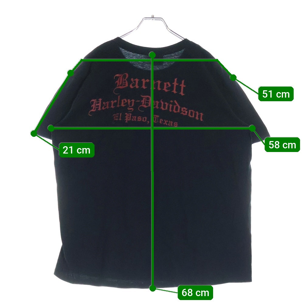 HARLEY DAVIDSON(ハーレーダビッドソン) 04s Harley Davidson Skull All Over Print Tee ハーレーダビッドソン スカル オールオーバープリント半袖Tシャツ ブラック