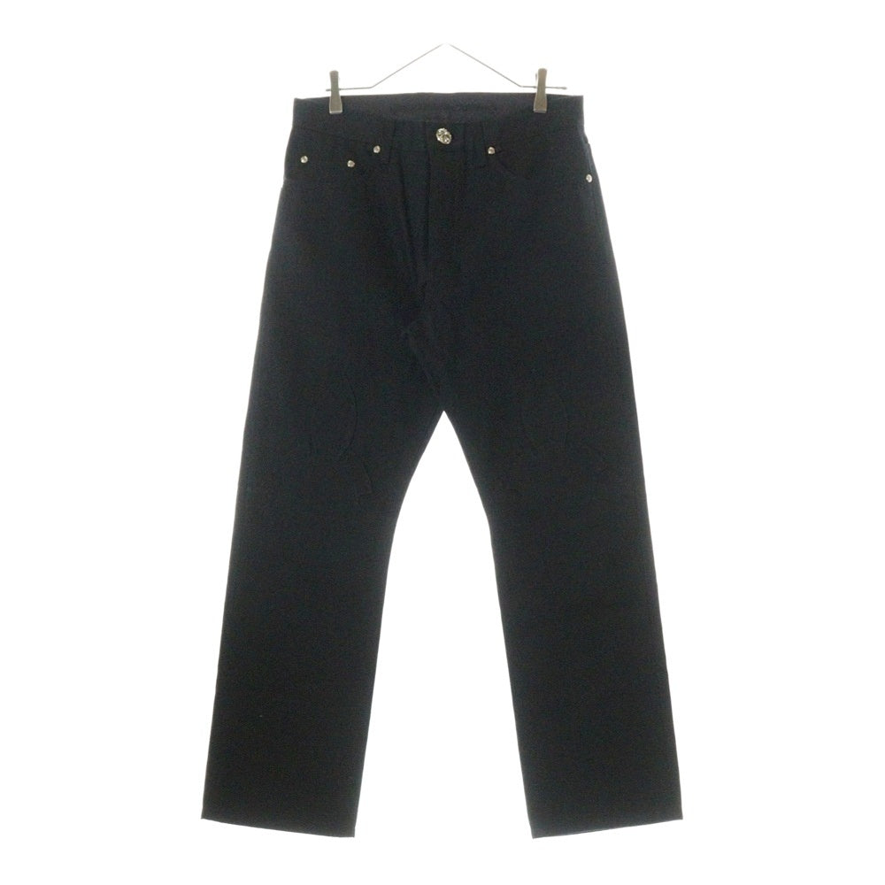 CHROME HEARTS(クロムハーツ) DMN PANTS FLEURKNEE フレアニー ワイドパンツ ブラック