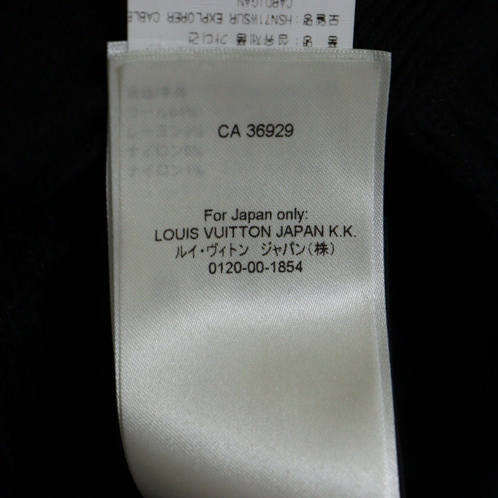 LOUIS VUITTON(ルイヴィトン) チャンキーウールブレンド ケーブルカーディガン モノグラム ブラック 1AHC22 RM251M SUR HSN71W