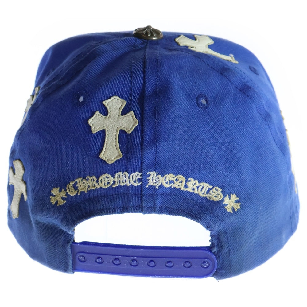 CHROME HEARTS(クロムハーツ) CH HAT クロスパッチベースボールキャップ ブルー