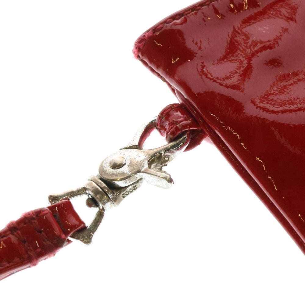 CHROME HEARTS(クロムハーツ) Patent Leather Pouch チェンジパース パテントレザーポーチ エナメル クロスパッチ ダガージップ レッド