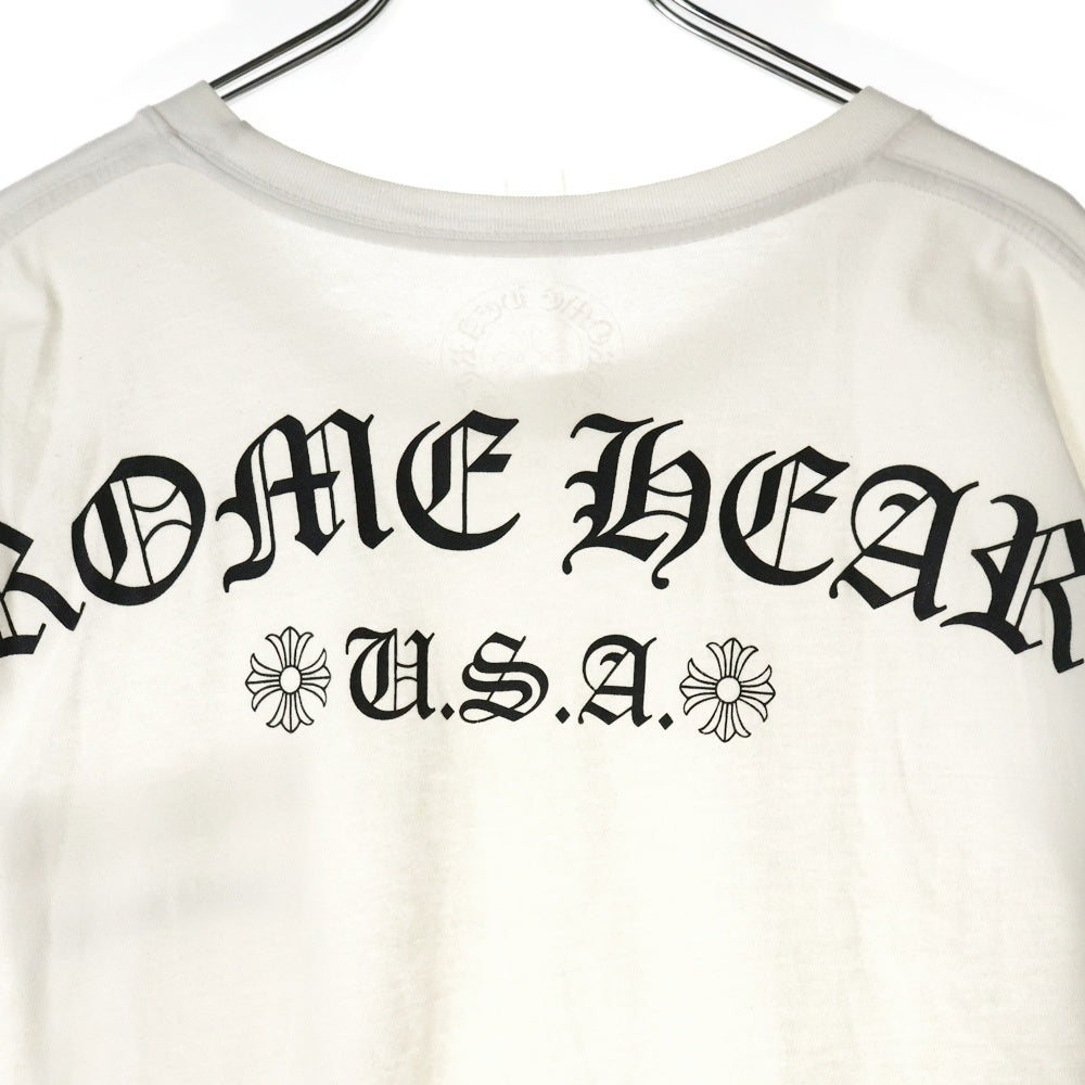 CHROME HEARTS(クロムハーツ) CH T-SHRT LTD USA スクロールラベル プリント半袖Tシャツ カットソー ホワイト