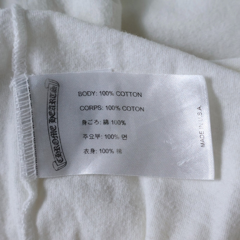 CHROME HEARTS(クロムハーツ) CH T-SHRT LTD USA スクロールラベル プリント半袖Tシャツ カットソー ホワイト