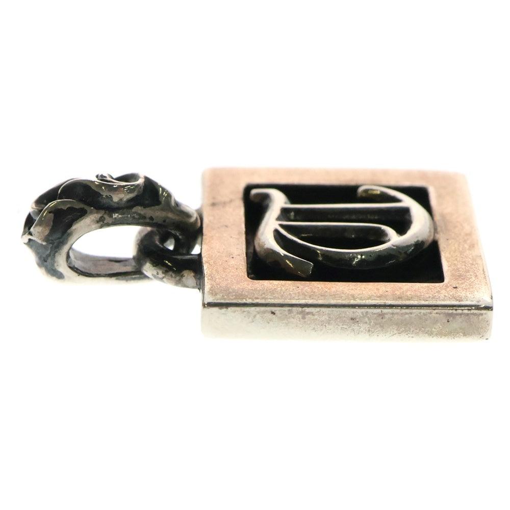 CHROME HEARTS(クロムハーツ) FRAMED LETTER BLOCK フレームドレターブロック tアルファベット シルバーネックレストップ