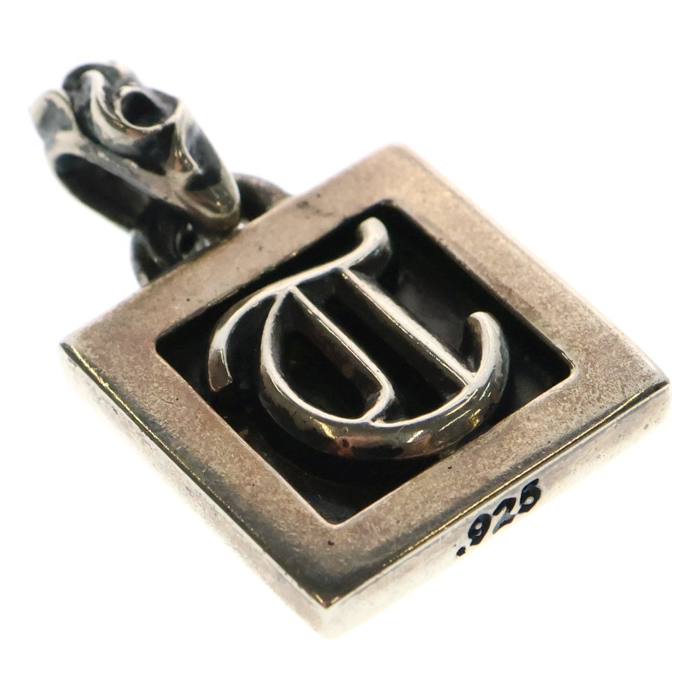 CHROME HEARTS(クロムハーツ) FRAMED LETTER BLOCK フレームドレターブロック tアルファベット シルバーネックレストップ