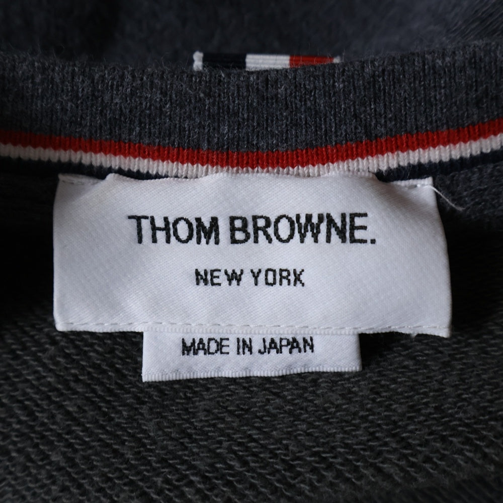 THOM BROWNE(トムブラウン) CLASSIC LOOPBACK 4-BAR MJT021H-00535-025 クルーネック 長袖トレーナー グレー