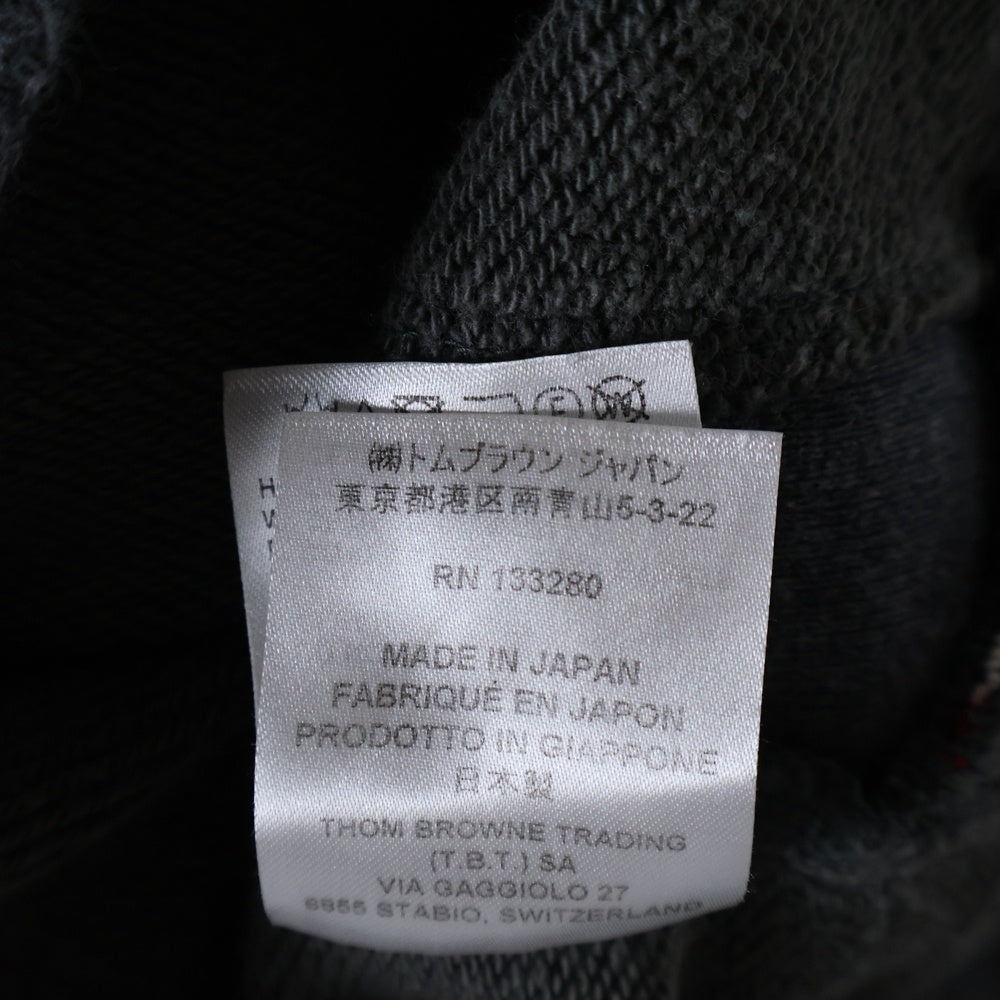THOM BROWNE(トムブラウン) CLASSIC LOOPBACK 4-BAR MJT021H-00535-025 クルーネック 長袖トレーナー グレー