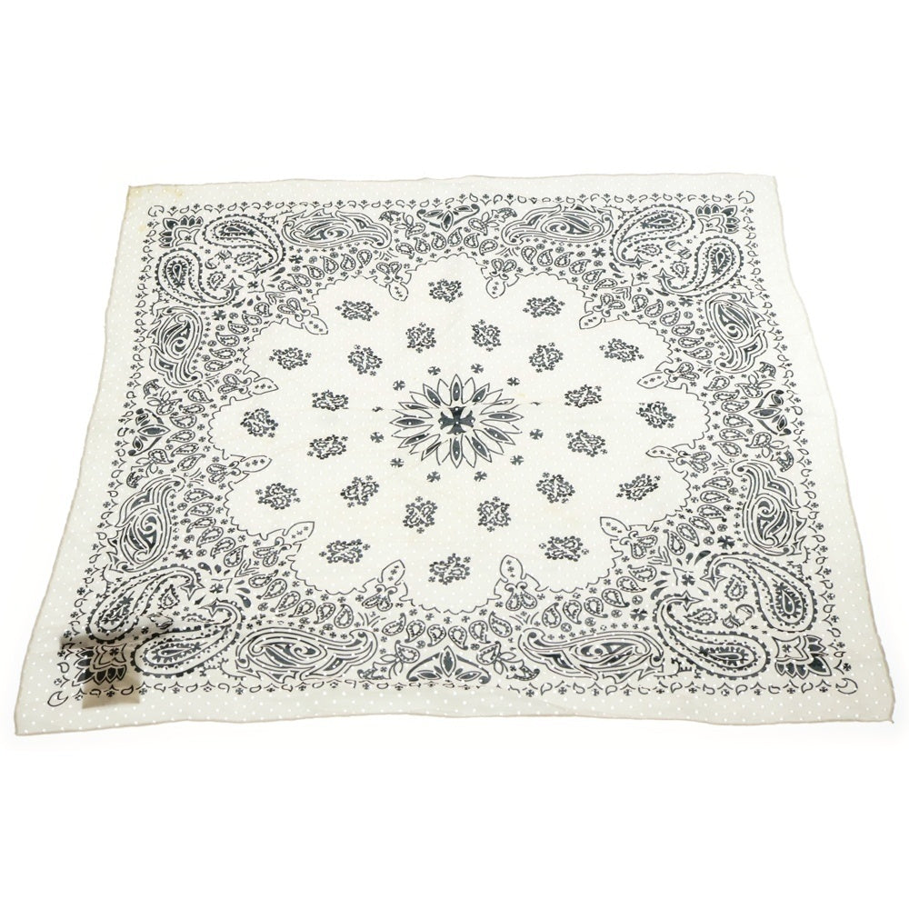 CHROME HEARTS(クロムハーツ) CH SCARF スカーフ バンダナプリントシルクスカーフ ホワイト