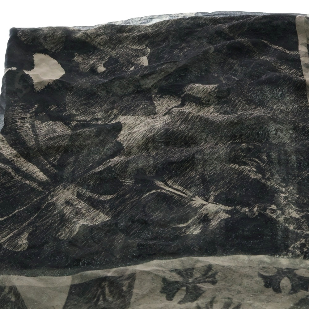 CHROME HEARTS(クロムハーツ) CH PRINT SCARF スカーフ 総柄 プリントシルクスカーフ ブラック