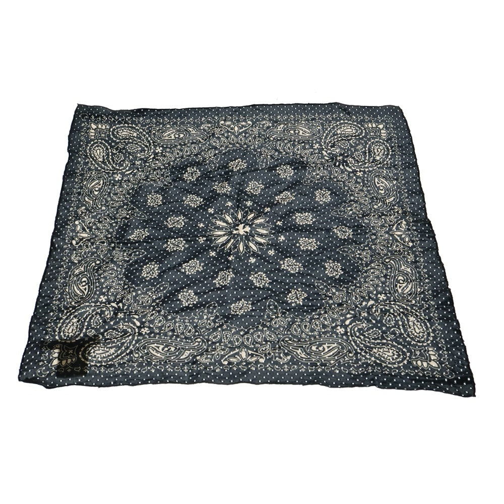 CHROME HEARTS(クロムハーツ) CH SCARF スカーフ フローラルクロス シルクスカーフ ブラック
