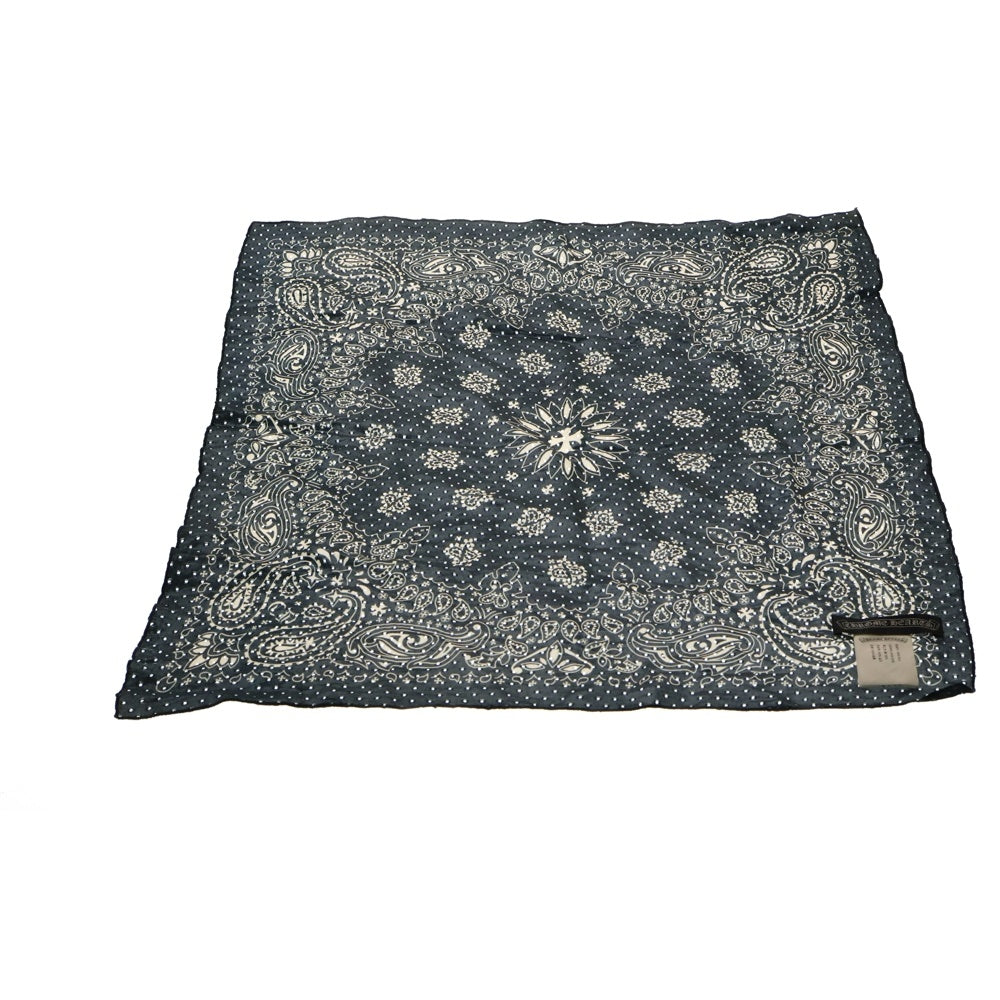 CHROME HEARTS(クロムハーツ) CH SCARF スカーフ フローラルクロス シルクスカーフ ブラック