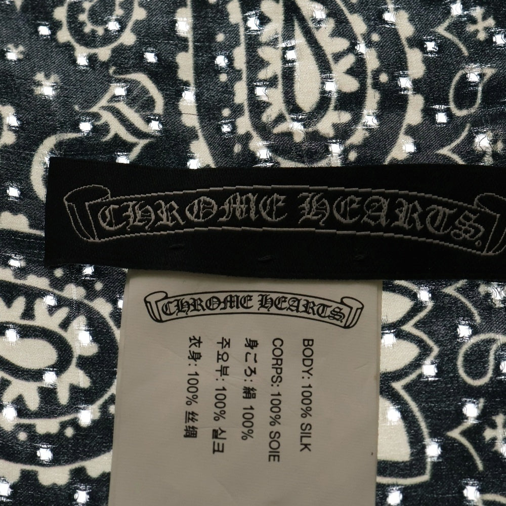 CHROME HEARTS(クロムハーツ) CH SCARF スカーフ フローラルクロス シルクスカーフ ブラック