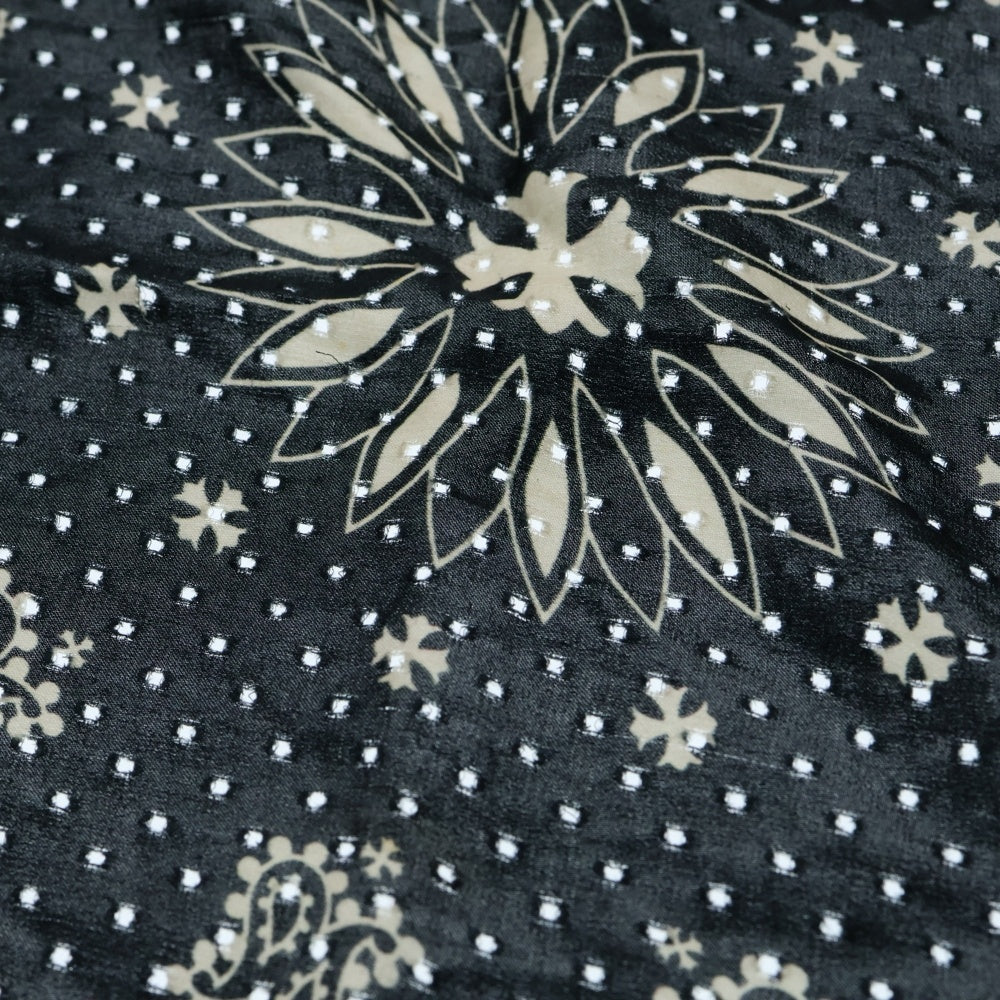 CHROME HEARTS(クロムハーツ) CH SCARF スカーフ フローラルクロス シルクスカーフ ブラック