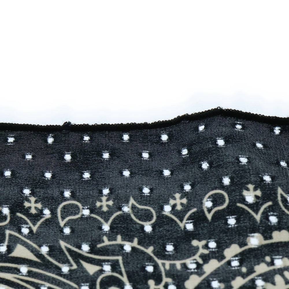 CHROME HEARTS(クロムハーツ) CH SCARF スカーフ フローラルクロス シルクスカーフ ブラック