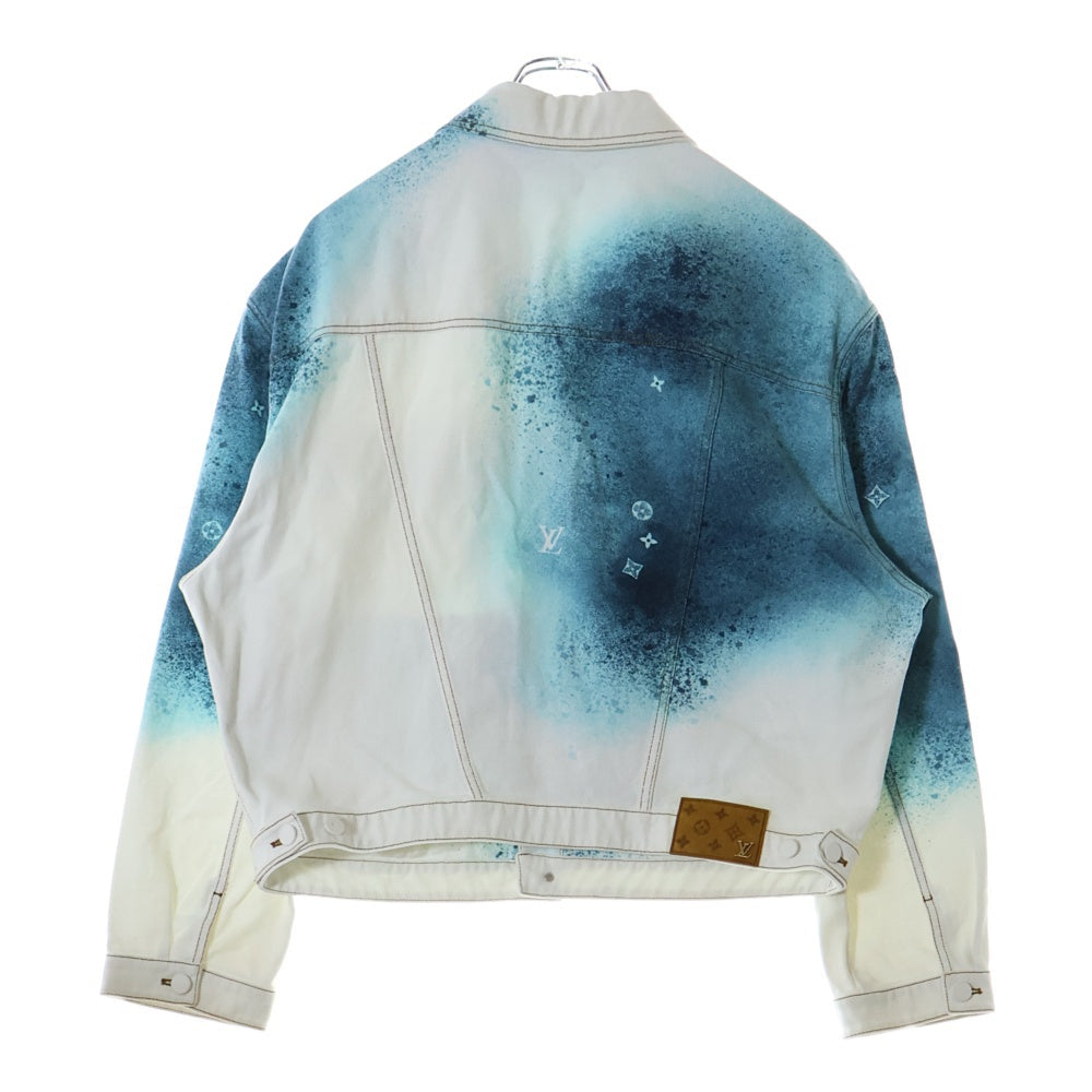 LOUIS VUITTON(ルイヴィトン) 23SS スプレーデニムジャケット ホワイト/ブルー RM231M U14 HOA10W
