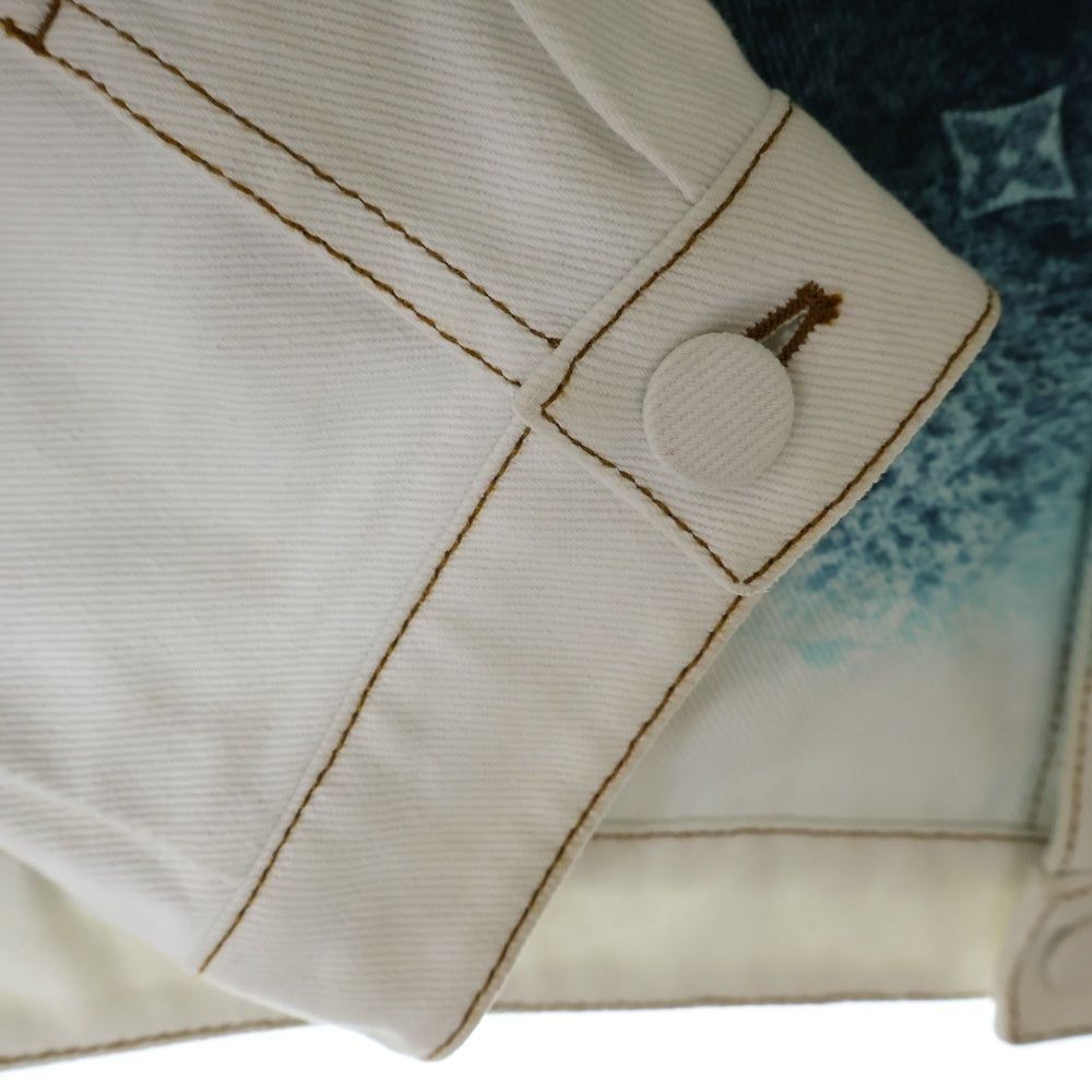 LOUIS VUITTON(ルイヴィトン) 23SS スプレーデニムジャケット ホワイト/ブルー RM231M U14 HOA10W