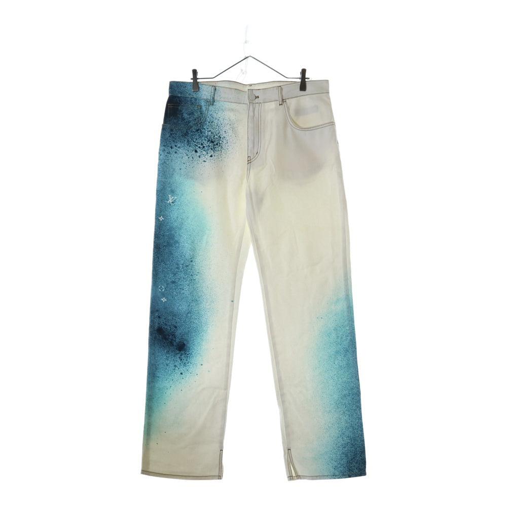 LOUIS VUITTON(ルイヴィトン) 23SS Spray Print Denim Pants LVスプレープリント デニムパンツ ホワイト RM231M U13 HOD10X