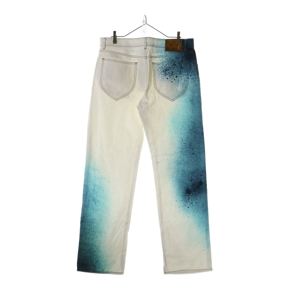 LOUIS VUITTON(ルイヴィトン) 23SS Spray Print Denim Pants LVスプレープリント デニムパンツ ホワイト RM231M U13 HOD10X
