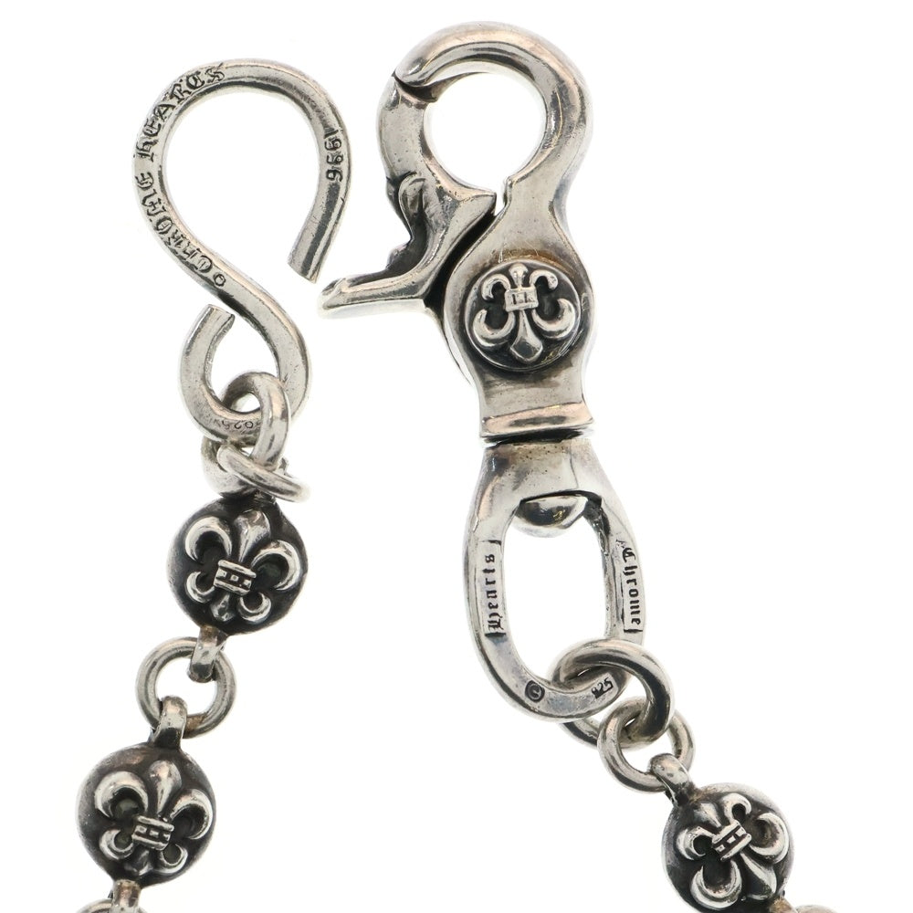CHROME HEARTS(クロムハーツ) 2BALL LONG-S/1クリップロング#2 BSフレアボール ウォレットチェーン シルバー