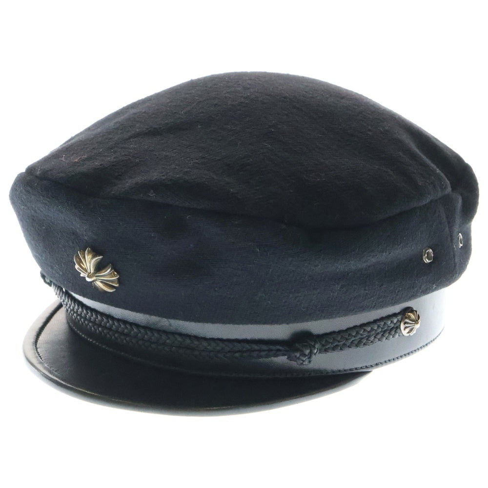 CHROME HEARTS(クロムハーツ) STABBIN CAPTAIN FBRC PLS CHプラス スタビンファブリック キャスケット 帽子 ブラック