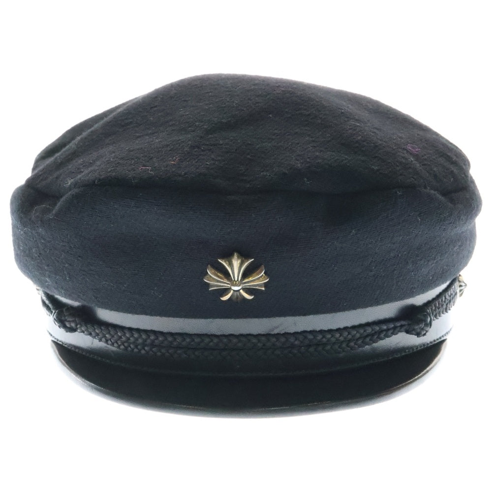 CHROME HEARTS(クロムハーツ) STABBIN CAPTAIN FBRC PLS CHプラス スタビンファブリック キャスケット 帽子 ブラック