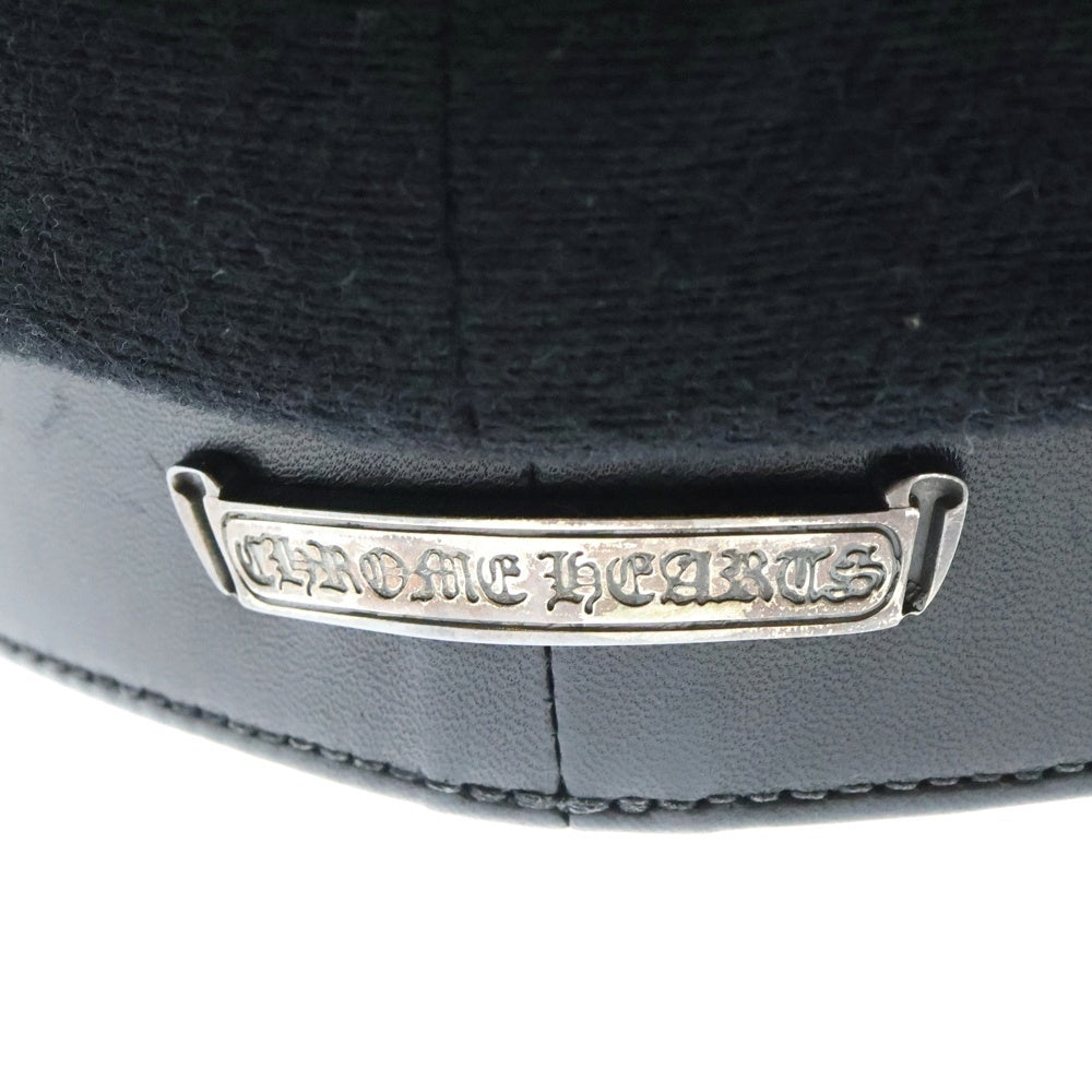 CHROME HEARTS(クロムハーツ) STABBIN CAPTAIN FBRC PLS CHプラス スタビンファブリック キャスケット 帽子 ブラック