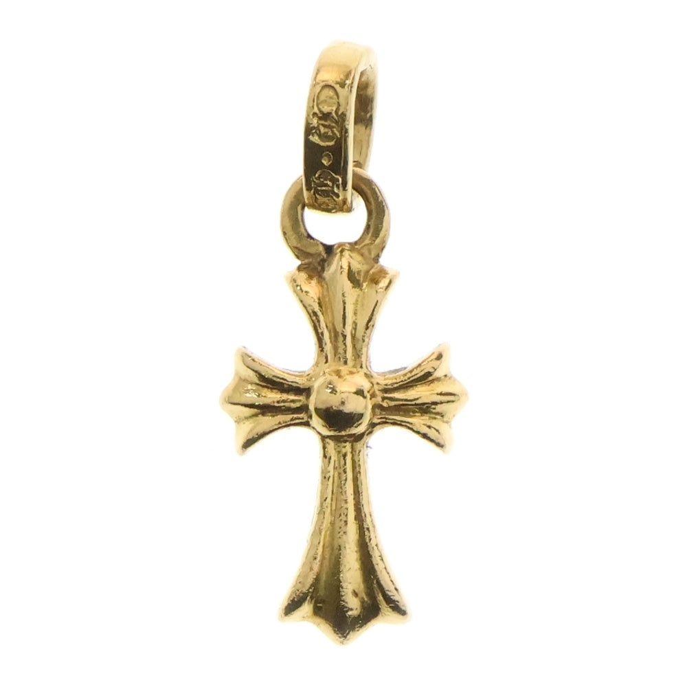 CHROME HEARTS(クロムハーツ) 22K CRS BBYFAT P/SAP ベイビーファットクロス PAVEサファイア ペンダントトップ ゴールド BCA036