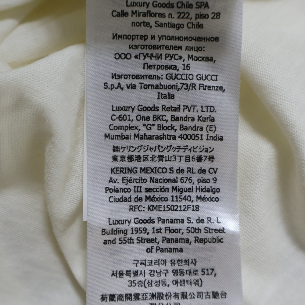 GUCCI(グッチ) Vネックカッティング半袖カットソー 758433 XJFZ0 アイボリー