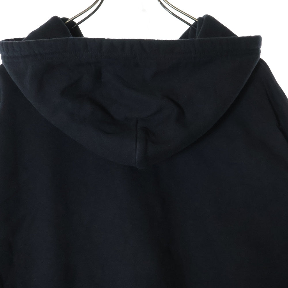 CHROME HEARTS(クロムハーツ) SWTSHRT HD ZIP 裏地サーマルバック英字プリントダガージップパーカー ブラック×シルバー