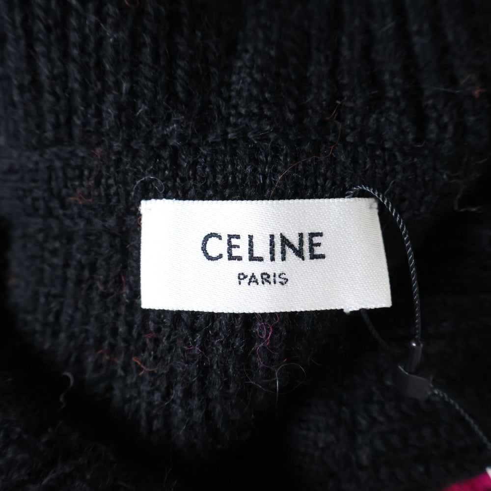 CELINE(セリーヌ) スキージャカード フーデッドウールニットパーカー ブラック 2AC23579S