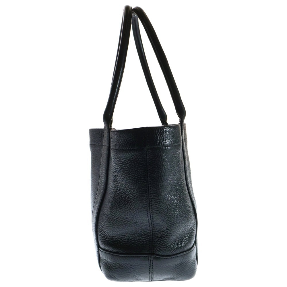 CHROME HEARTS(クロムハーツ) TOTE MINI トートミニ レザートートバッグ スクロールロゴプレート ブラック