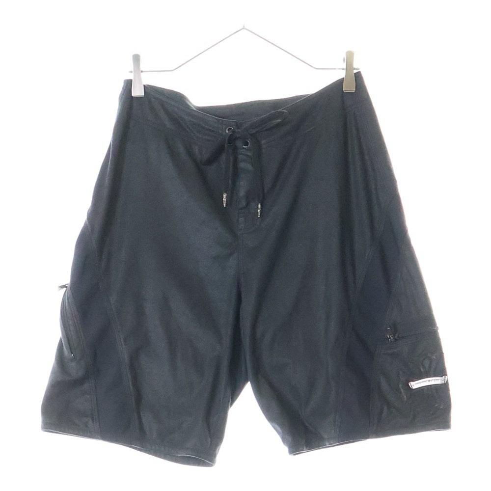 CHROME HEARTS(クロムハーツ) ZIP LAMB LEATHER CH PLS SHORTS ジップラムレザー CHプラス ショーツ ブラック