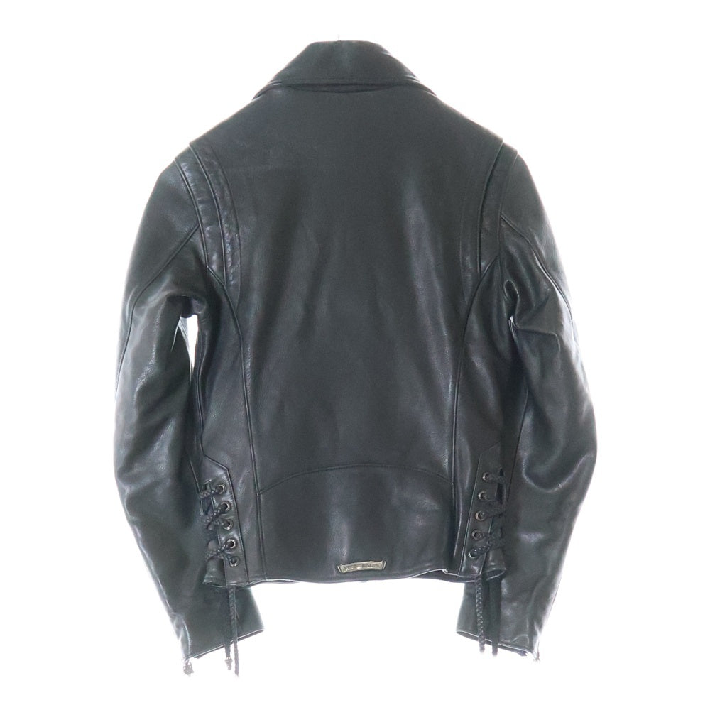 CHROME HEARTS(クロムハーツ) JJ DEAN ダガージップライダースレザージャケット ブラック