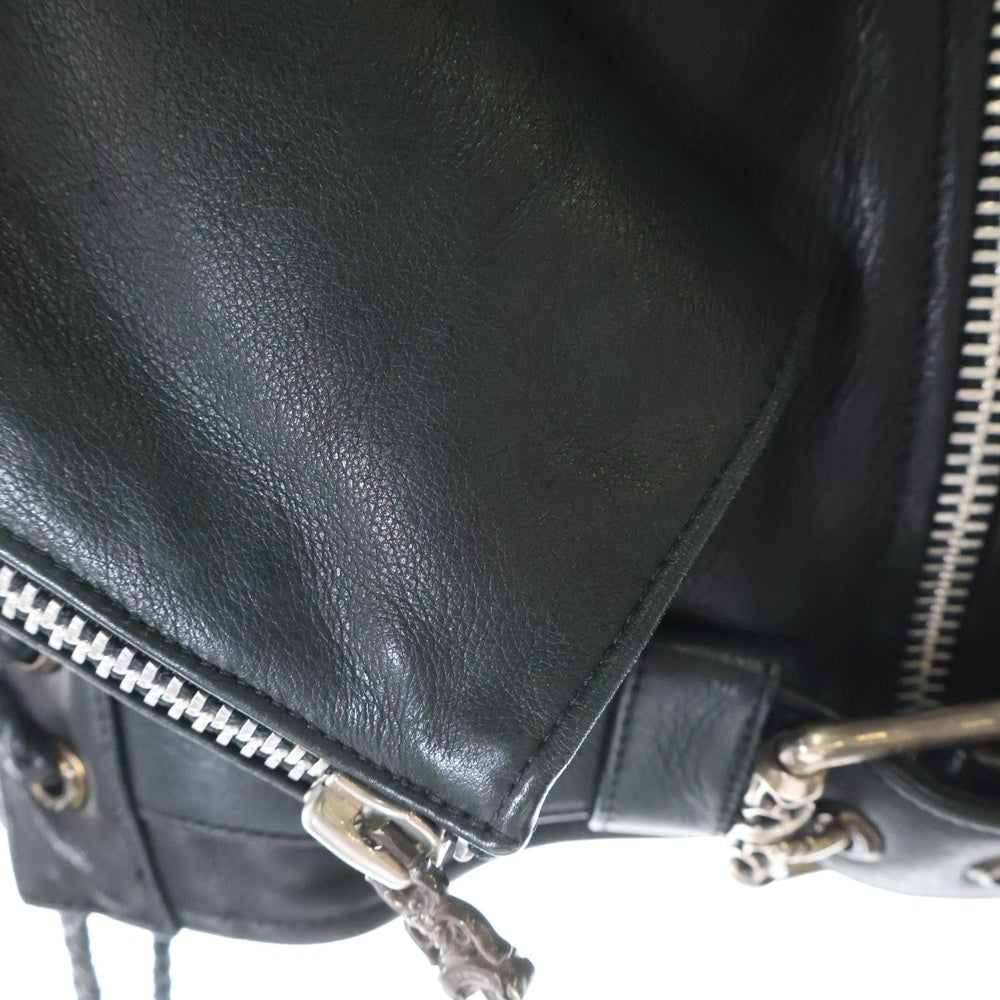 CHROME HEARTS(クロムハーツ) JJ DEAN ダガージップライダースレザージャケット ブラック