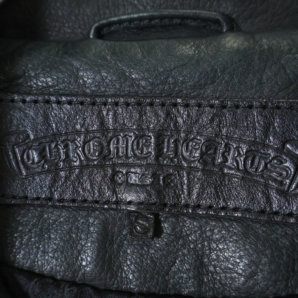 CHROME HEARTS(クロムハーツ) JJ DEAN ダガージップライダースレザージャケット ブラック
