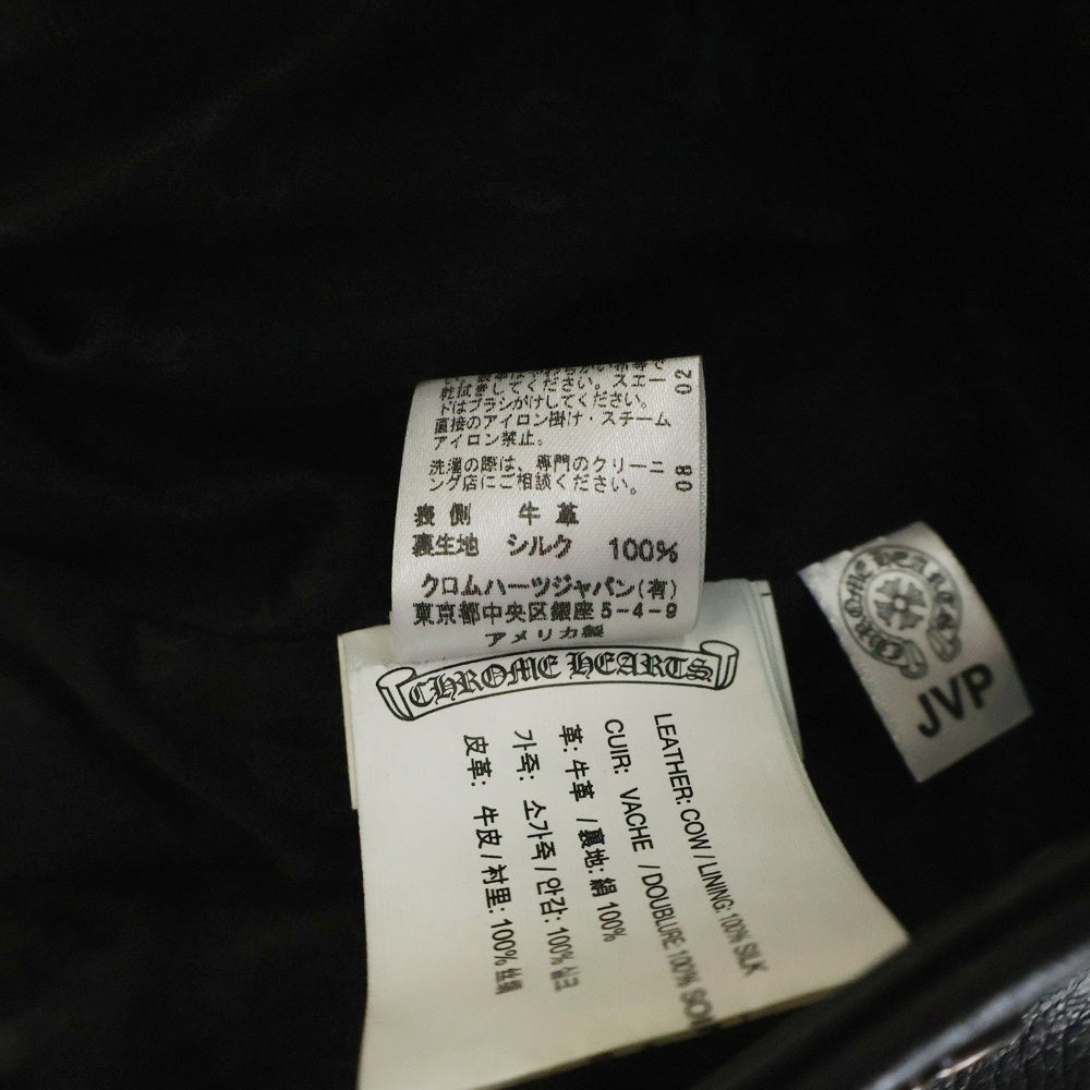 CHROME HEARTS(クロムハーツ) JJ DEAN ダガージップライダースレザージャケット ブラック