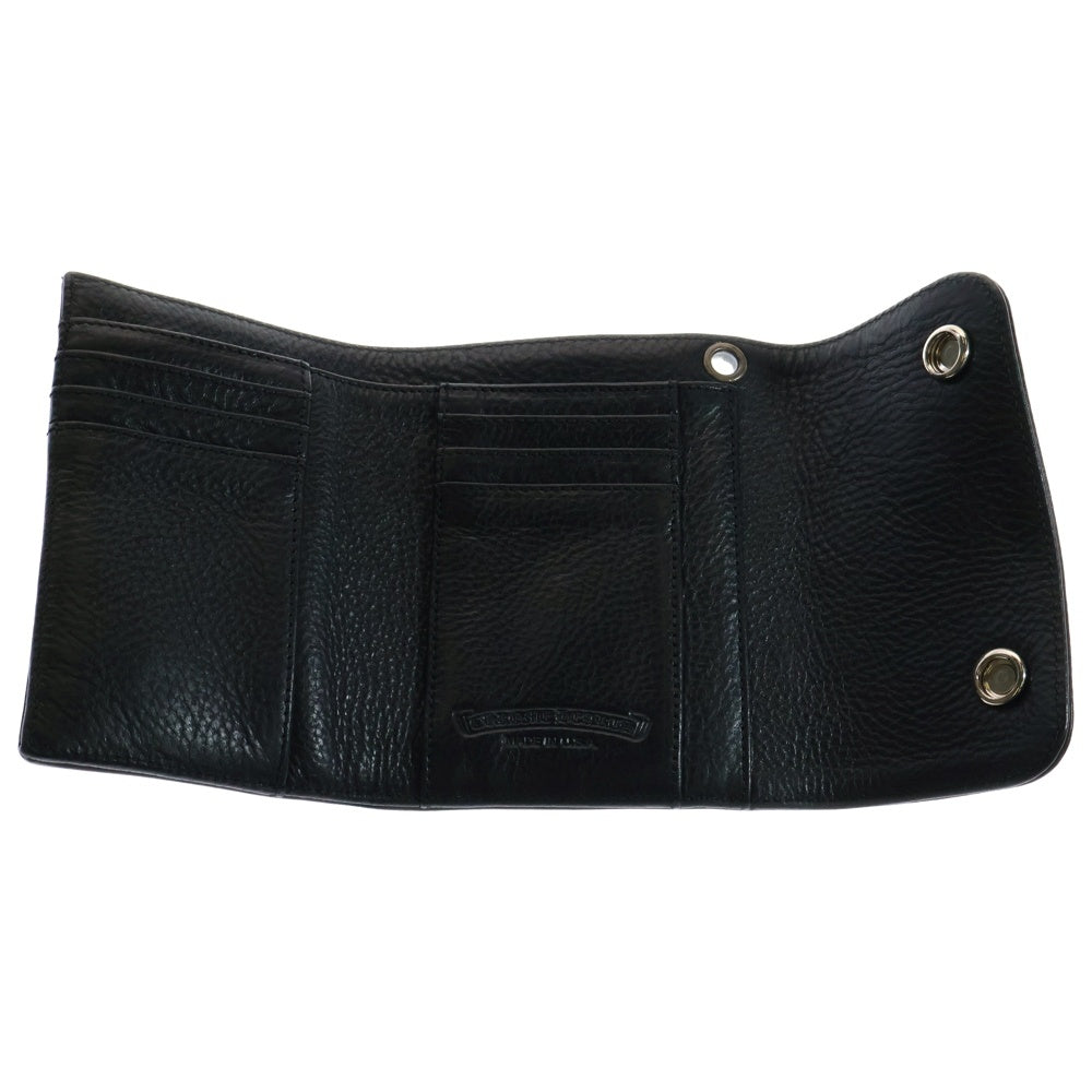CHROME HEARTS(クロムハーツ) WAVE MINI ウェーブミニ レザーウォレット 財布 ブラック BCA373