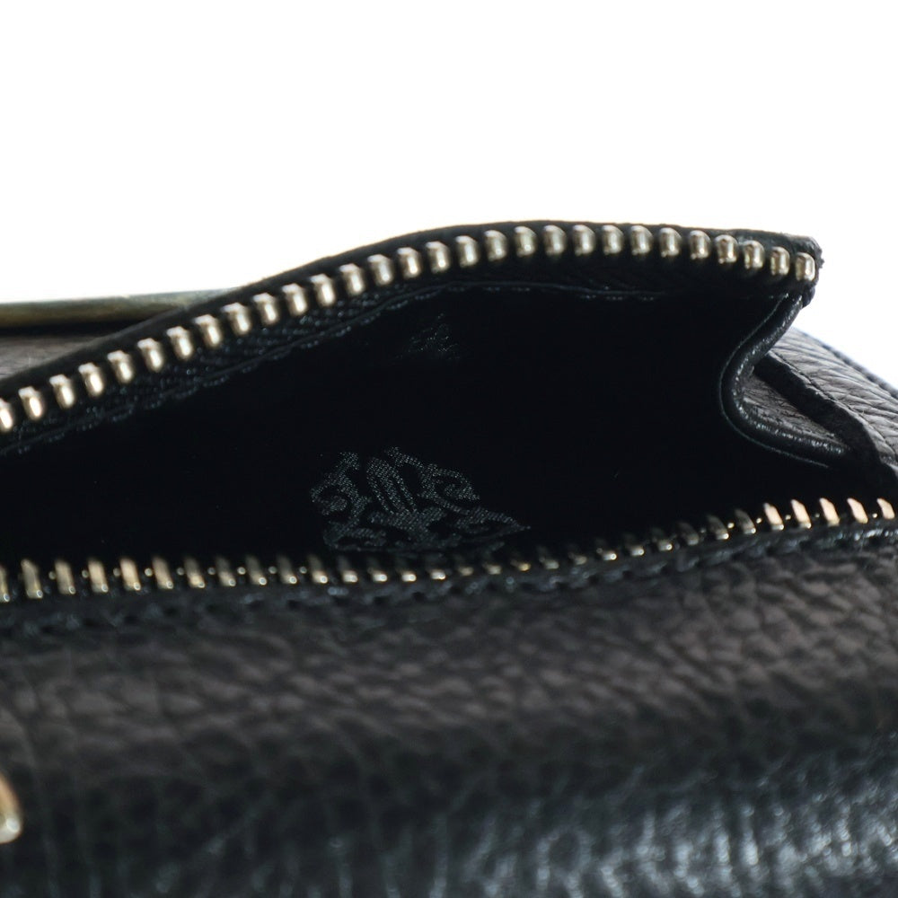 CHROME HEARTS(クロムハーツ) WAVE MINI ウェーブミニ レザーウォレット 財布 ブラック BCA373