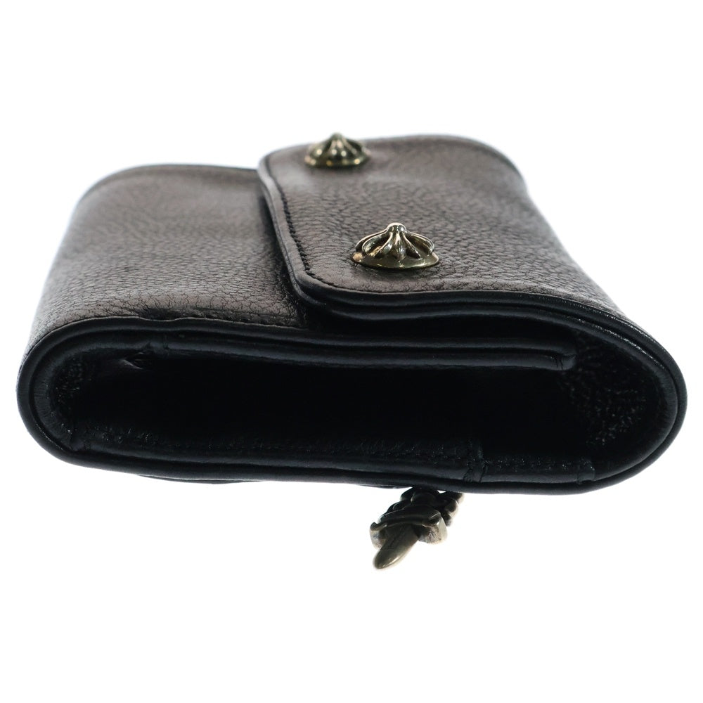 CHROME HEARTS(クロムハーツ) WAVE MINI ウェーブミニ レザーウォレット 財布 ブラック BCA373