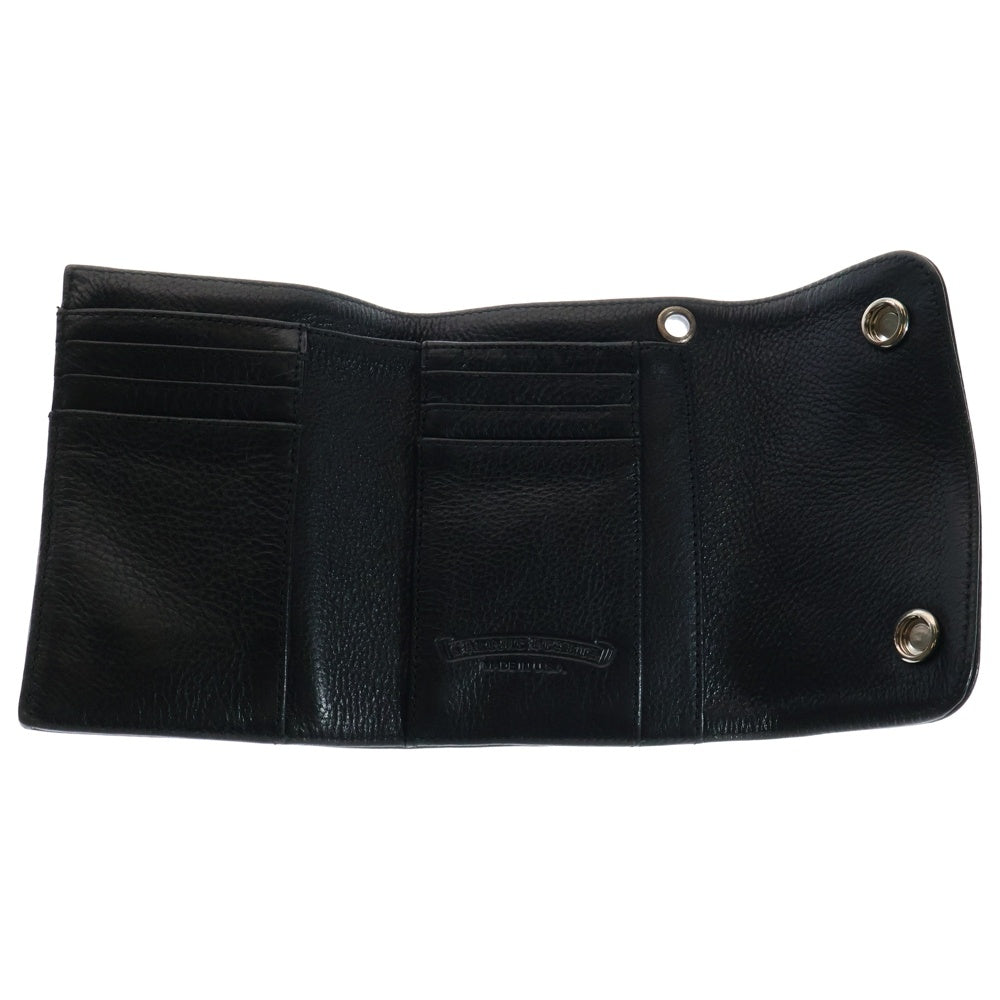 CHROME HEARTS(クロムハーツ) WAVE MINI ウェーブミニ レザーウォレット 財布 ブラック BCA373